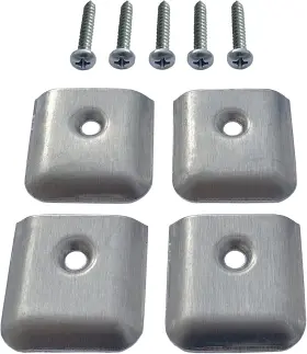 Rv-ec-4 F.s.p 4 Pack Rv Camper Trailer Aluminum Extrusion Flat End Cap For Vinyl