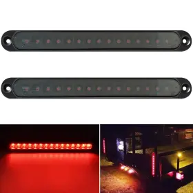 Fabood F 711202598188 2pcs 10 Inch 15 Led Red Trailer Light Bar For Park Stop Turn Signals Tai