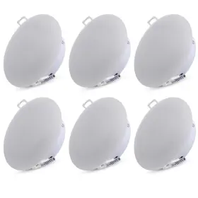 Facon Dlfst4-008/rvr4h-mh40 4.5in 12v Led Rv Ceiling Puck Lights 4000k Cool White 6pack Aluminum Recessed