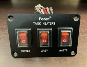Facon Rts-bk-03 12 Volt Switch Box Panel 30a Rocker On/off With Red Led Indicator