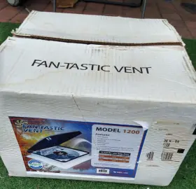 801208 Fan-tastic Vent And Housing Model 1200 14 Inch X14 For Campers Rvs Boats - New