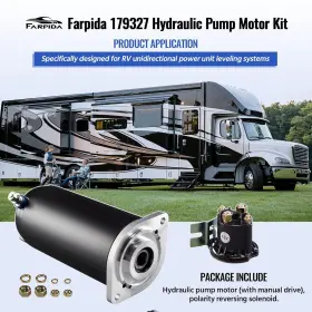 179327 Farpida Hydraulic Power Leveling System Kit For Rv Pump Motor With Manual Drive