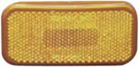 00359 Fasteners Unlimited 797401395926 12 V Amber Rectangular Clearance Light With Rounded Co