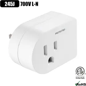 Fm-la64 Fiiman Single Surge Protector Plug With On/off Switch Etl 1 Pack White #2