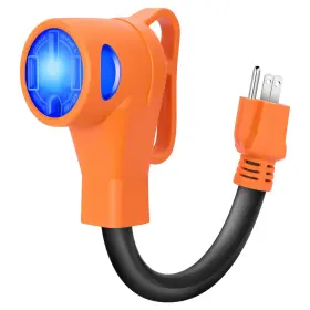 Ep13-00010or-001-w-f1 Filluck Rv Adapter Cord 50 Amp To 110 Volt 13.8 Inch Nema 5-15p 14-50