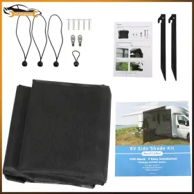 Firc3883740ss Firchassis 9ftx7ft Rv Awning Side Shade Mesh Sunshade For Camper Trailer Canopy