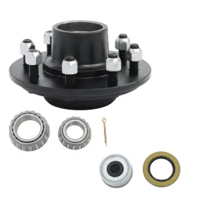 Firc6107500ss Firchassis With Bearing Kit 8 On 6.5 Inch Trailer Hub Assembly #42 Spindle For 7000 Lb Axle