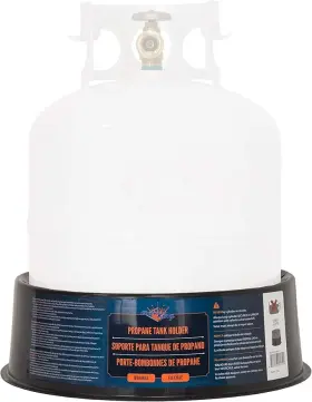 Flame King 899003000502 Ysnpbs Propane Cylinder Base Stabilizer Fits 20lb 30lb And 40lb Tanks Black