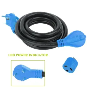Fl10916at385s Flatroad 10 Foot 30 Amp Rv Extension Power Cord 100% Copper Wires Trailer Motorhome New Fl10916at385s Flatroad 10 Foot 30 Amp Rv Extension Power Cord 100% Copper Wires Trailer Motorhome New