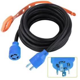 Fl16037at763s Flatroad Generator Extension Cord 20 Ft 4 Prong Power Cable 10 Gauge 30 Amp Adapter Plug Fl16037at763s Flatroad Generator Extension Cord 20 Ft 4 Prong Power Cable 10 Gauge 30 Amp Adapter Plug