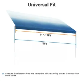 Fl178302oke Flatroad 11.1ft 8ft Waterproof Rv Awning Fabric Replacement For Camper Trailer Green Fade Fl178302oke Flatroad 11.1ft 8ft Waterproof Rv Awning Fabric Replacement For Camper Trailer Green Fade