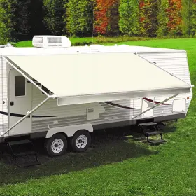 Fl178342oke Flatroad 18.1ft 8ft Waterproof Rv Awning Fabric Replacement For Camper Trailer White Fl178342oke Flatroad 18.1ft 8ft Waterproof Rv Awning Fabric Replacement For Camper Trailer White