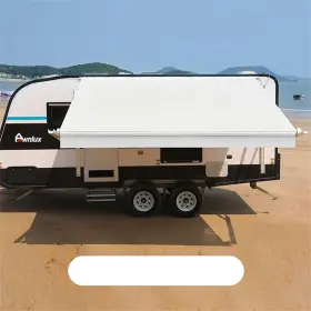 Fl178345oke Flatroad 21.1ft 8ft Waterproof Rv Awning Fabric Replacement For Camper Trailer White