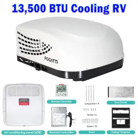 Faa135wa-ra Fogatti 13 500btu Rv Air Conditioner Fast Cooling Ac Unit Non-ducted Rooftop 99% New