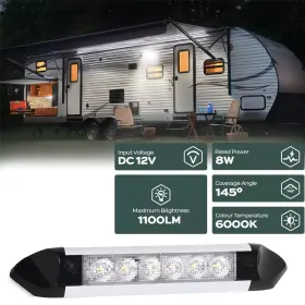 Rl008 Fogatti Led Rv Porch Light 1100lm Replacement Lighting For Truck Trailer Campers