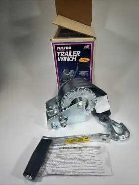 F3408 Fulton Single Speed Boat Trailer Winch 600 Lbs And Strap Solid Gear Usa