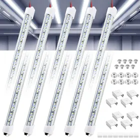 Wce-funtery-9558 Funtery 8 Pcs Car Led Light Bar With Switch And Magnets 12v Strip White