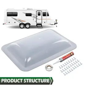 Alo9966885 G-plus New Rv Skylight Cover Exterior Semi-transparent Camper 17.8 Inch X 25.8