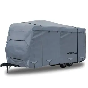 Ttcgry61 Gearflag Travel Trailer Cover 17-19 Ft Heavy Duty Waterproof Uv Protection Fits