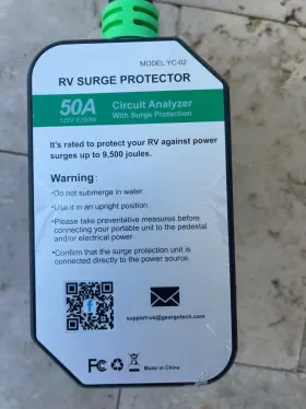 Yc-02 Geargo Rv Surge Protector 50 Amp Circuit Analyzer Guard Full Protection