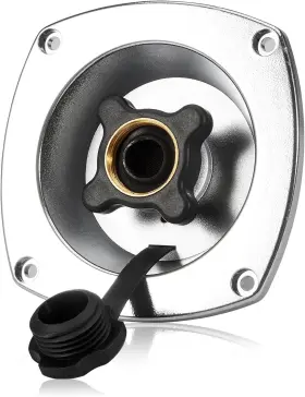 Ac-11049040 Gedlex Rv City Water Inlet With Check Valve Chrome Wall Mount Connection