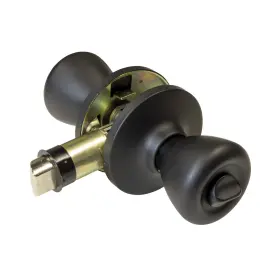 Global Link 192794117191 Locking Interior Rv Mobile Home Door Knob Matte Black