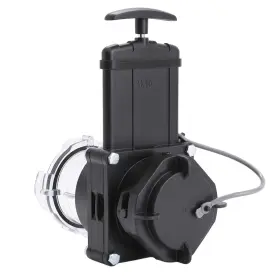 Globiz 027685019134 Rv Waste Valve With Clear Adapter Uv-resistant 1 Pack Black