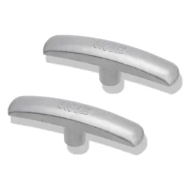 Globiz 783798138475 Rv Sewer Dump Valve Handles Replacement Fit 11/2 2 And 3 Inch 2pack Silver