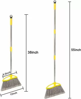 Xy-clsb004 Gloffer 3 Pack Outdoor Broom For Floor Cleaning Heavy Duty With Yellow Grey #2