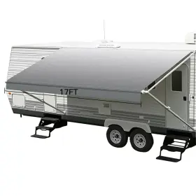 Go178ly285n203 Gloryfit-autoparts Rv Awning Fabric 8ft Grey 17ft Camper Trailer Replacement Go178ly285n203 Gloryfit-autoparts Rv Awning Fabric 8ft Grey 17ft Camper Trailer Replacement