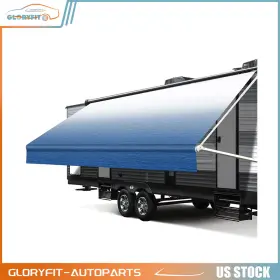 Go178ly307n181 Gloryfit-autoparts Rv Awning Fabric 8ft Blue 17ft Camper Trailer Replacement Go178ly307n181 Gloryfit-autoparts Rv Awning Fabric 8ft Blue 17ft Camper Trailer Replacement