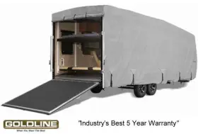 Glrvth3234ga Goldline Premium Rv Trailer Toy Hauler Cover Fits 32-34 Foot Grey