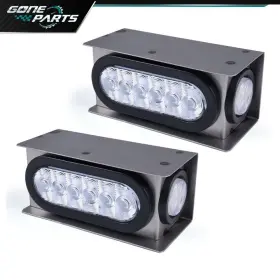Gpl00368 Goneparts Fit For Trailer/truck Led Steel Housing Box 6 Inch Oval Tail Light 2 Marker