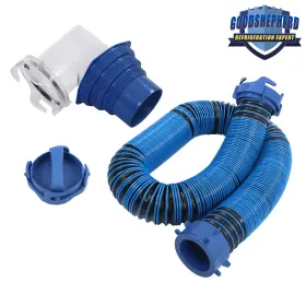 Goodshepherd18 Gp1213867dh 10 Ft Camper Rv Trailer Sewer Hose Kit&4-in-1 Adapter&clear Elbow&cap Tpe/pvc