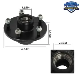 Gp1347880dh Goodshepherd18 For 3500 Lbs #84 Spindles 5 Lug On 5.5 Inch Bolt Trailer Idler Hub With Bearing Kit