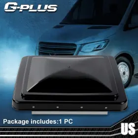 Gpl00213 Gplusmotor 14 Inch Rv Roof Vent Cover Top Lid Replacement Camper Trailer Air Ventilation Black