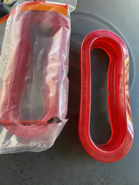 80664 Grand General 2 Oval Grommet Mount Light Red Rubber New Sealed