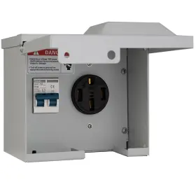 Wb50a01 Gravimorph 50 Amp Rv Outlet Box With Breaker Ul Listed Weatherproof Lockable