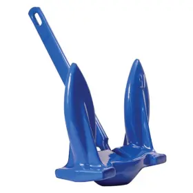 928-r Greenfield Products - 28 Lb Royal Blue Vinyl Coated Iron Navy Anchor