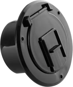 Ht-eh02b Halotronics Rv 4 1/4-inch Round Electrical Cable Hatch For 30 Amp Cords Black