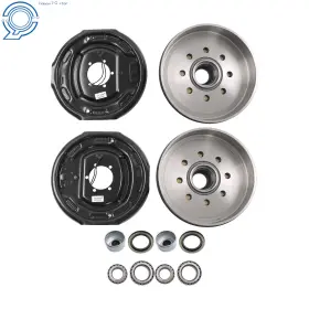 Hp168078 Happy19star For 7000lb Axle 12 Inch X2 8 On 6.5 Trailer Hub Drum Kits Electric Brakes