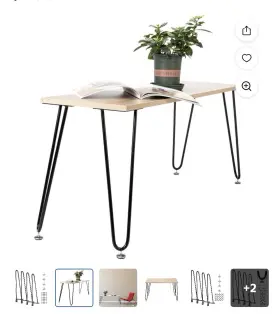 Tzzt3g4pcs30in Happybuy Vevor Hairpin Table Legs 30 Inch Black Set Of 4 Desk 880lbs 36