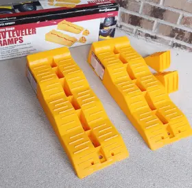 56156 Haul Master Pair Of Three-stage Rv Leveling Ramps - Single Or Double-wide Wheel 56156 Haul Master Pair Of Three-stage Rv Leveling Ramps - Single Or Double-wide Wheel