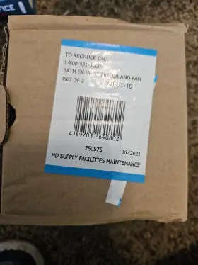 250575 Hd Supply Pack Of 2 Bath Exhaust Motor And Fan Nib