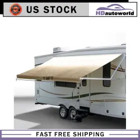 Hd178gs320df62 Hdautoworld 8ft Yellow 19ft Outdoor Camper Pvc Fabric Rv Awning