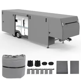 Htp182yuo22177 Hdautoworld 37ft-40ft Nonwoven Fabric 5th Wheel Trailer Rv Cover Extra Upgraded 5 Layers Htp182yuo22177 Hdautoworld 37ft-40ft Nonwoven Fabric 5th Wheel Trailer Rv Cover Extra Upgraded 5 Layers