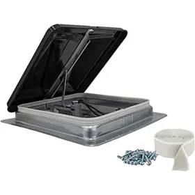 74112a-c1g1 Hengs - Zephyr 14 Inch X Roof Vent With Smoke Manual Lid 74112a-c1g1 Hengs - Zephyr 14 Inch X Roof Vent With Smoke Manual Lid