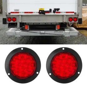 Tl4001 Hifybaty 2 Pcs Red Led Round Trailer Tail Lights - 4 Inch Stop Brake Turn Tl4001 Hifybaty 2 Pcs Red Led Round Trailer Tail Lights - 4 Inch Stop Brake Turn