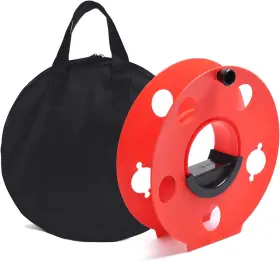 Cr-88 Homeon Wheels Cord Storage Reel With Center Spin Large Red Bag Cr-88 Homeon Wheels Cord Storage Reel With Center Spin Large Red Bag