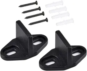 Homode 673869850422 Barn Door Floor Guide 2 Pack Sliding Bottom Black